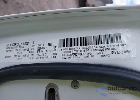 2013 Ram 1500 Slt z USA, uszkodzony, nr VIN 1C6RR7GP8DS634537